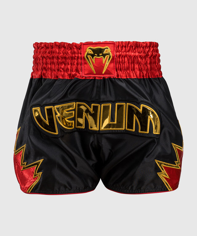 Venum Inferno Muay-Thai-Shorts – Schwarz/Rot/Gold