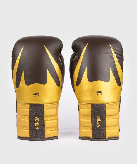 Venum Reverso Boxhandschuhe – Dunkelbraun/Gold