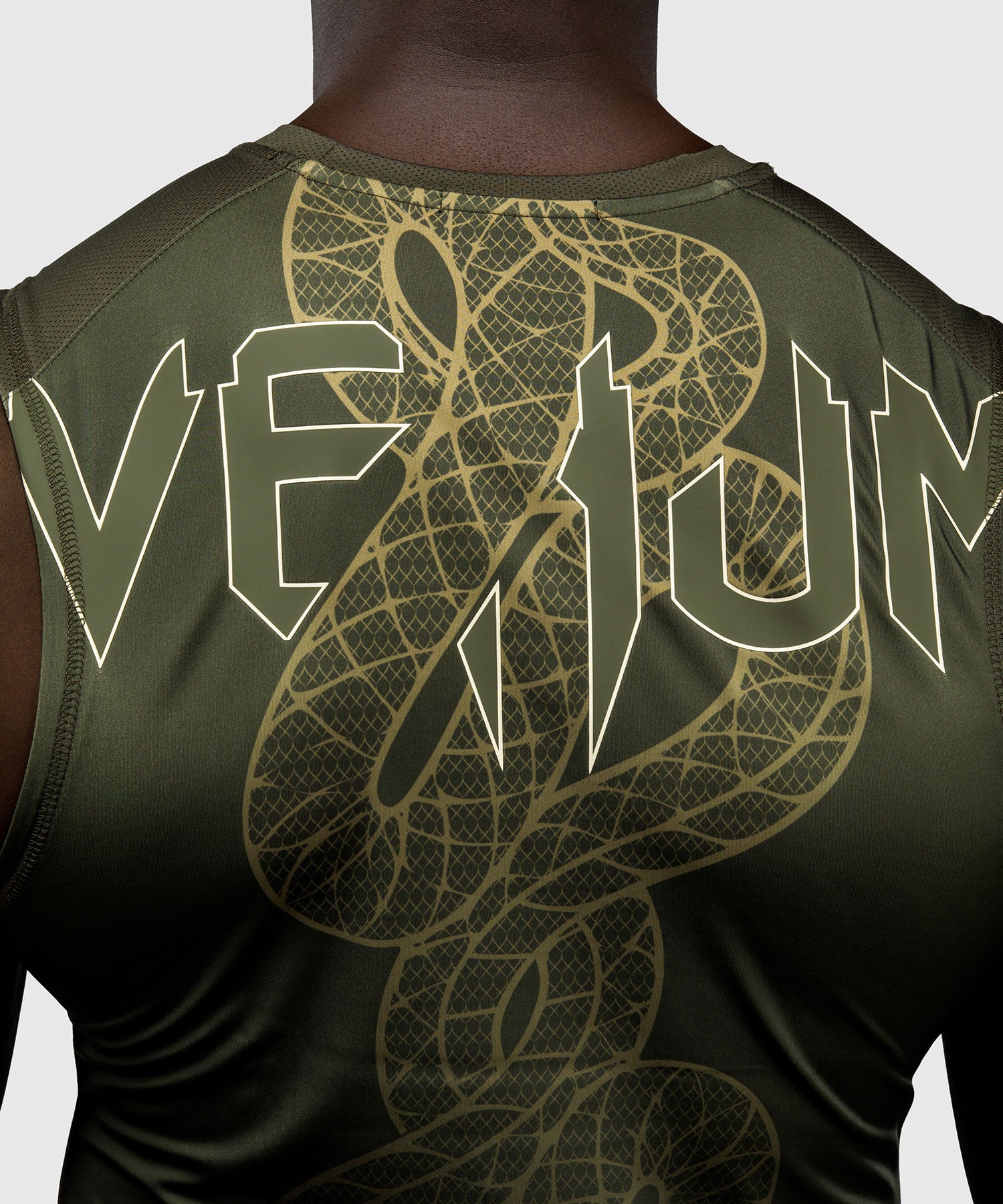 Venum Serpenti Sleeveless Rashguard - Khaki Green