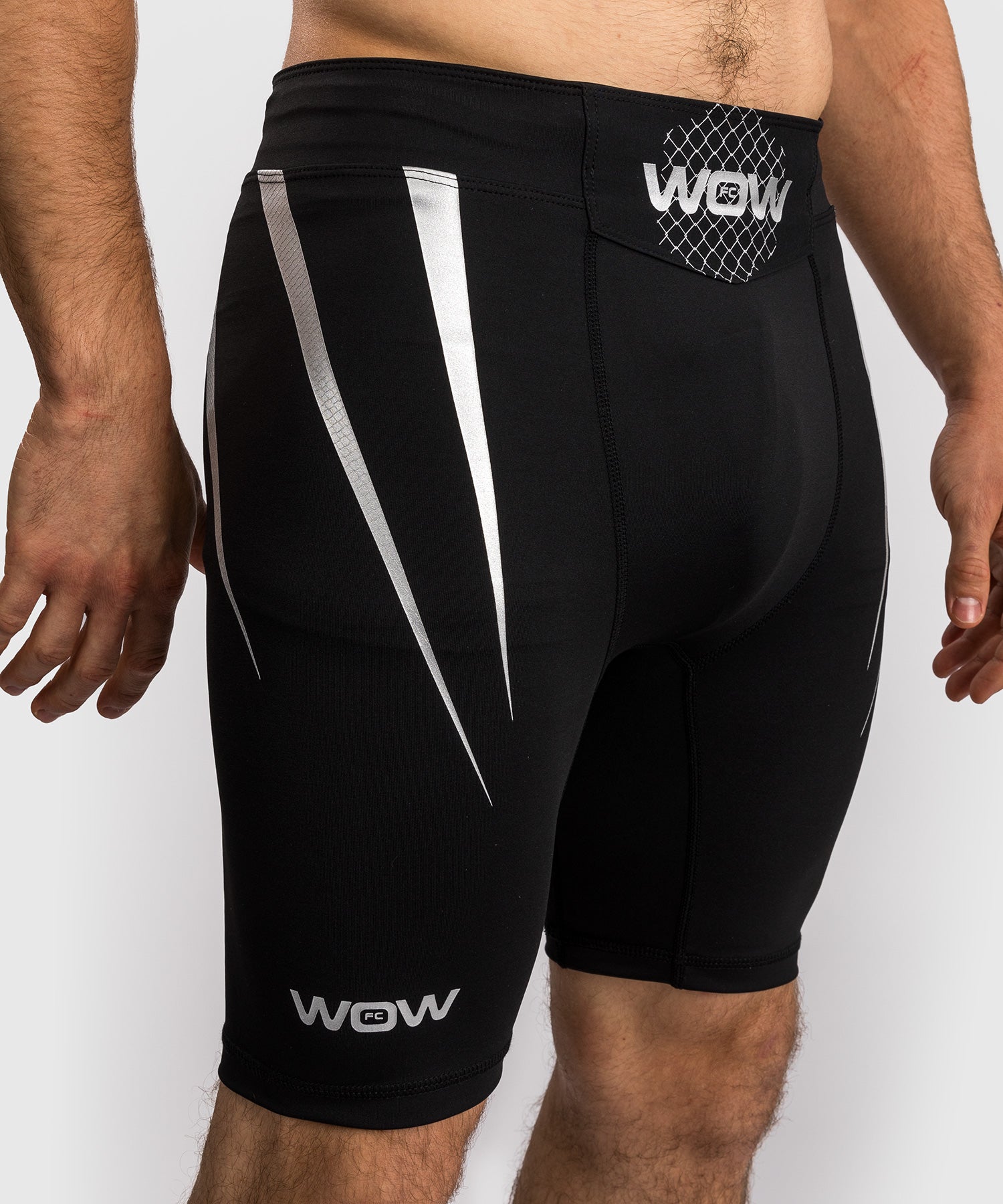 Venum x WOW FC Vale Tudo Shorts - Black/Silver Grey