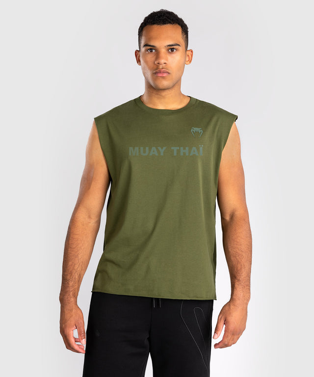 T-shirt sans manches Venum Muay Thai – Vert militaire