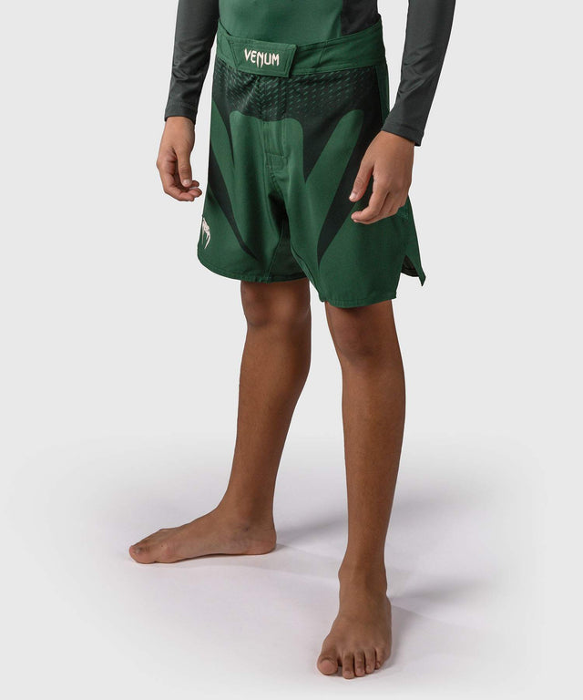 MMA trenky Venum Attack Dětské – Zelené/Bílá