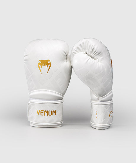 Venum Contender 1.5 XT 3D Boxing Gloves – White/Gold (VENUM-06042-717)