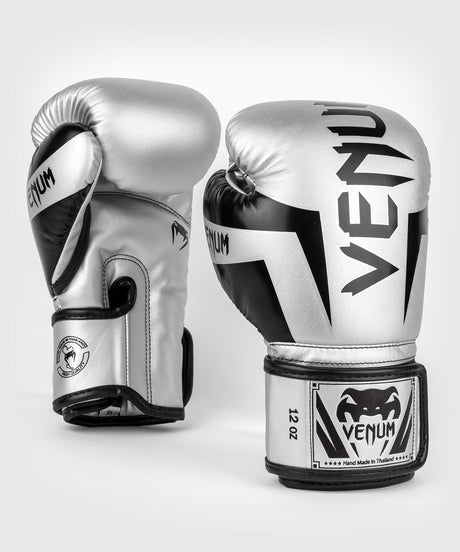 Guantes de boxeo Venum Elite – Plata/Negro