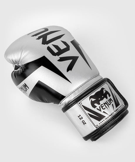 Guantes de boxeo Venum Elite – Plata/Negro