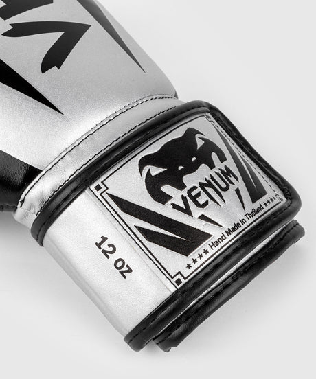 Guantes de boxeo Venum Elite – Plata/Negro