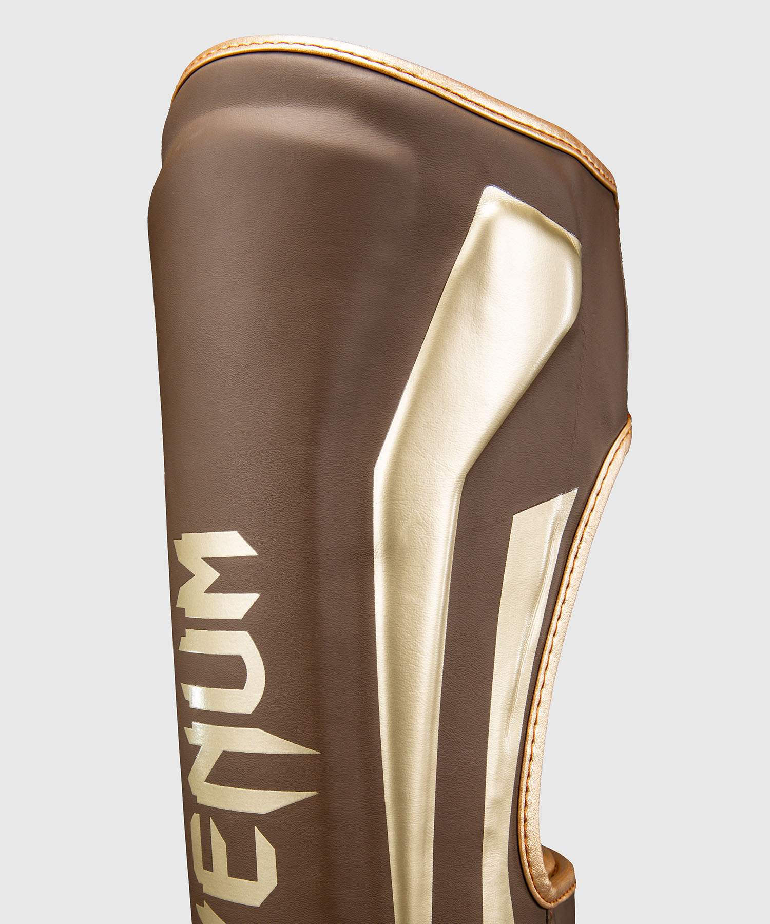 Venum Elite Shinguards - Dark Brown