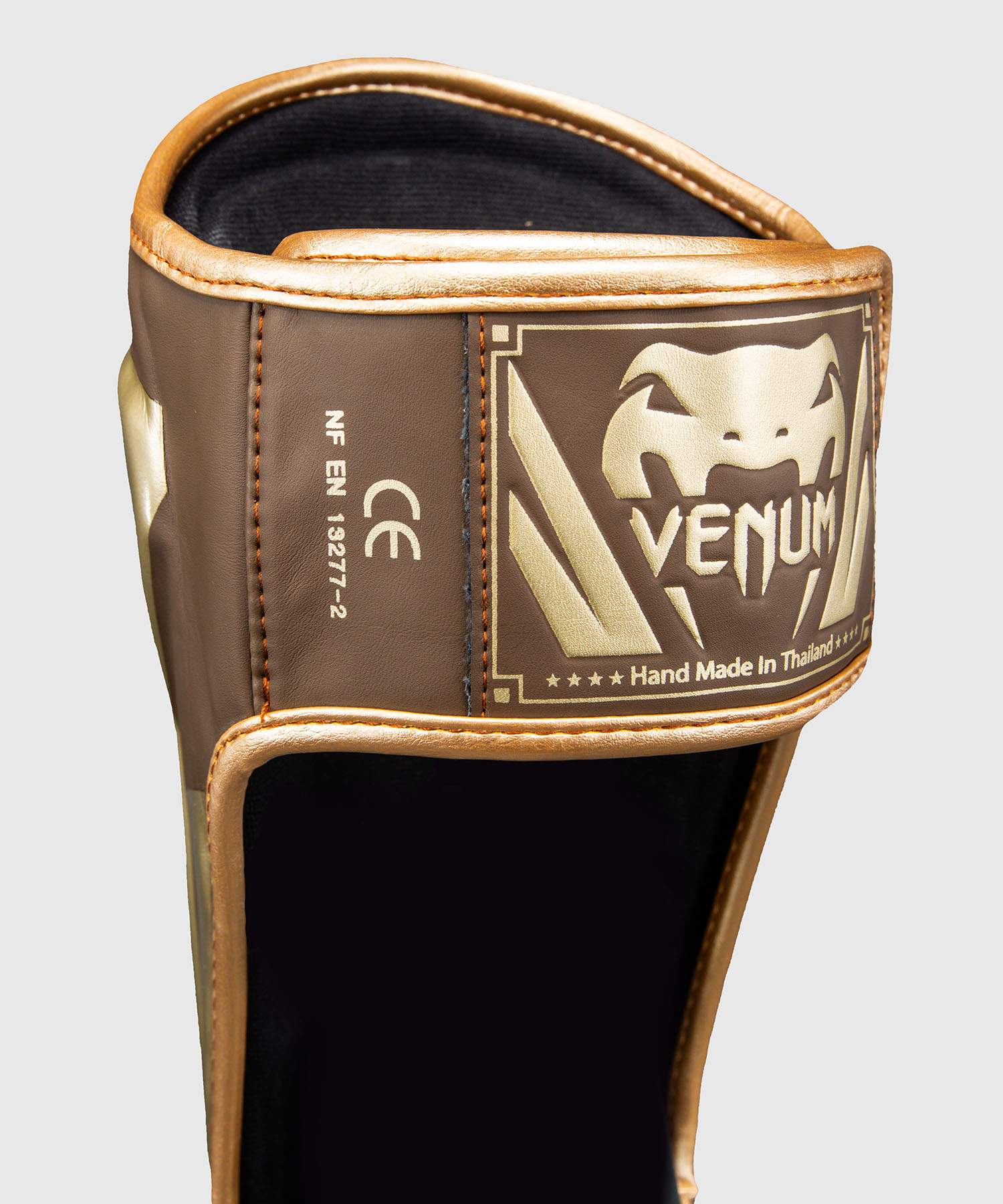 Venum Elite Shinguards - Dark Brown
