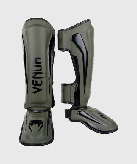 Protège-tibias Venum Elite – Vert/Noir