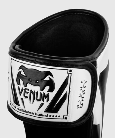 Protège-tibias Venum Elite – Blanc/Noir