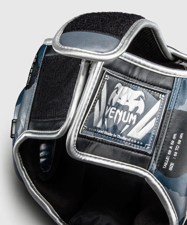 Chránič hlavy Venum Elite Camo – Tmavě modrý/Modrý