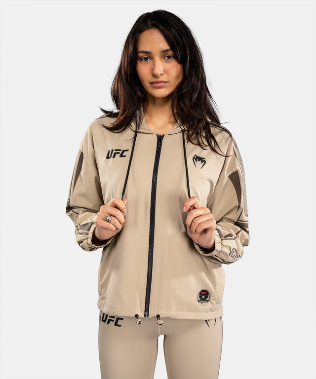 Hoodie zippé Venum UFC Unity femme – Beige