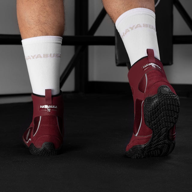 Botas de boxeo Hayabusa Pro – Burdeos/Gris