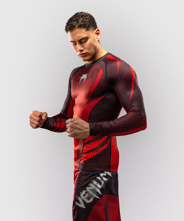 Venum Rashguard Galactic 3.0 Mâneci Lungi - Roșu/Argintiu