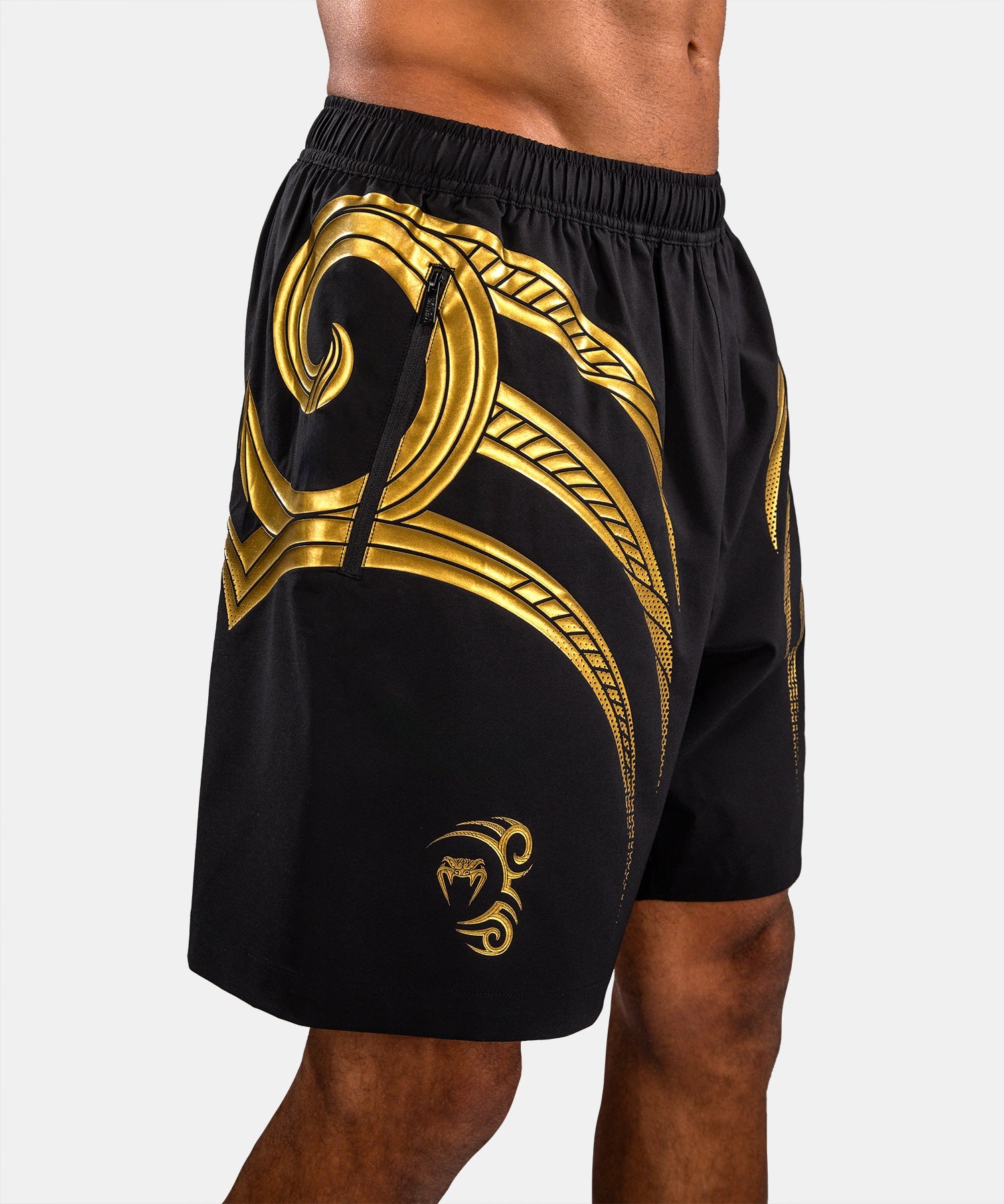 Shorts d'entraînement Venum x Mike Tyson Tiger – Noir/Or