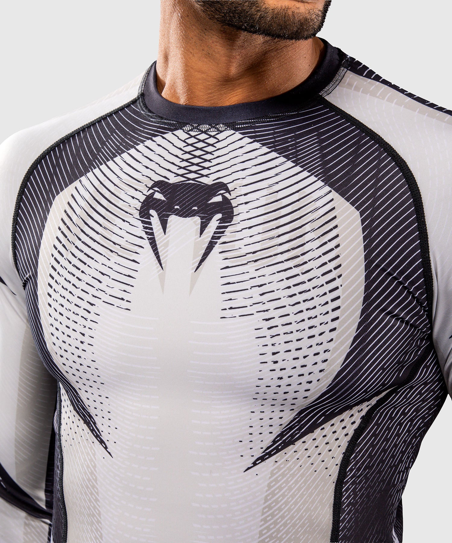 Venum Rashguard Galactic 3.0 Mâneci Lungi - Alb Crem/Negru
