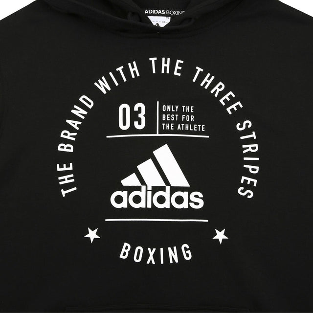 Débardeur à capuche Adidas Community Boxing – Noir/Blanc