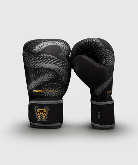 Luvas de boxe Venum Matupa – Preto/Cinzento/Ouro - vista lateral