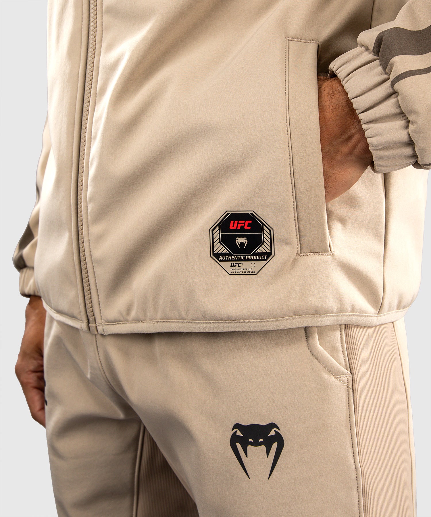 Bluza Venum UFC Unity z Zamkiem Męska – Piaskowa