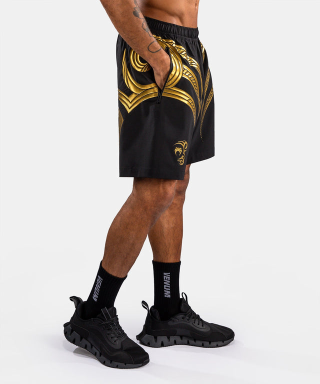 Shorts d'entraînement Venum x Mike Tyson Tiger – Noir/Or