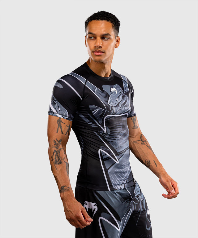 Rashguard Venum Crimson Viper 2.0 manches courtes – Noir/Gris