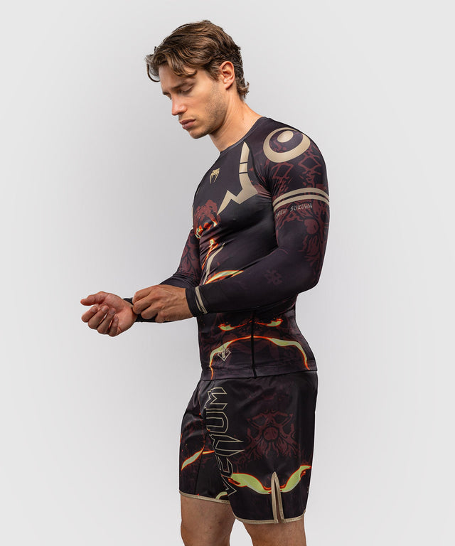 Venum Rashguard x Jujutsu Kaisen Sukuna Lange ærmer - Sort/Beige