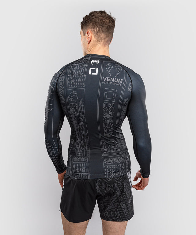 Venum Rashguard Karate Combat Dlouhé rukávy - Černá/Šedá