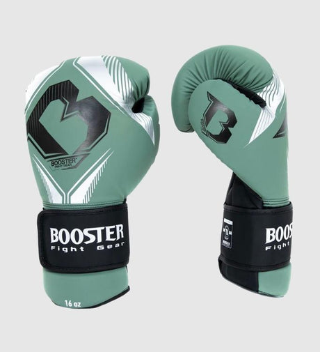 Luvas de boxe Booster Bangkok – Verde/Prata/Preto