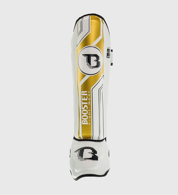 Espinilleras Booster V9 – Blanco/Oro