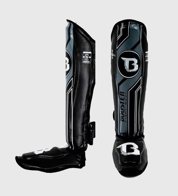 Espinilleras Booster V9 – Negro/Gris
