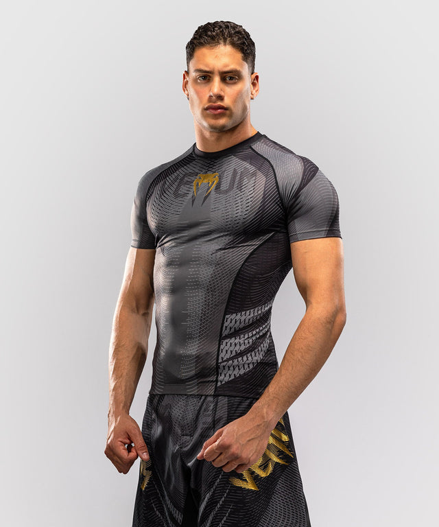 Venum Rashguard Galactic 3.0 Korta ärmar – Svart/Guld