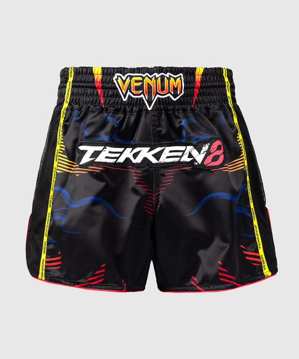 Shorts de Muay Thai Venum TEKKEN 8 Yoshimitsu – Noir/Orange