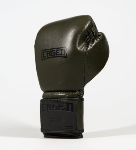 Boxerské rukavice Caged X Series – Khaki Zelené/Černé