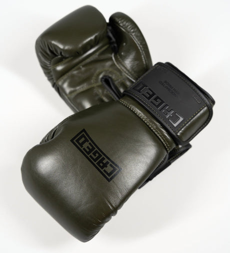 Boxerské rukavice Caged X Series – Khaki Zelené/Černé
