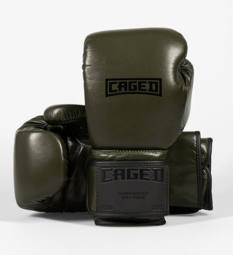 Boxerské rukavice Caged X Series – Khaki Zelené/Černé
