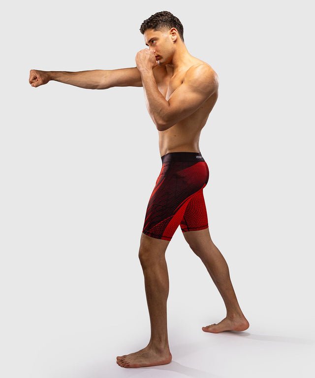 Pantaloncini a compressione Venum Galactic 3.0 – Rosso/Argento