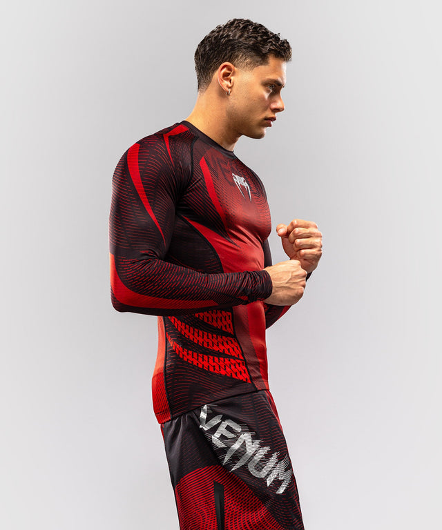 Venum Rashguard Galactic 3.0 Mâneci Lungi - Roșu/Argintiu