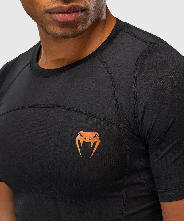 Venum Rashguard G-Fit Revolution Kurze Ärmel – Schwarz/Kupfer