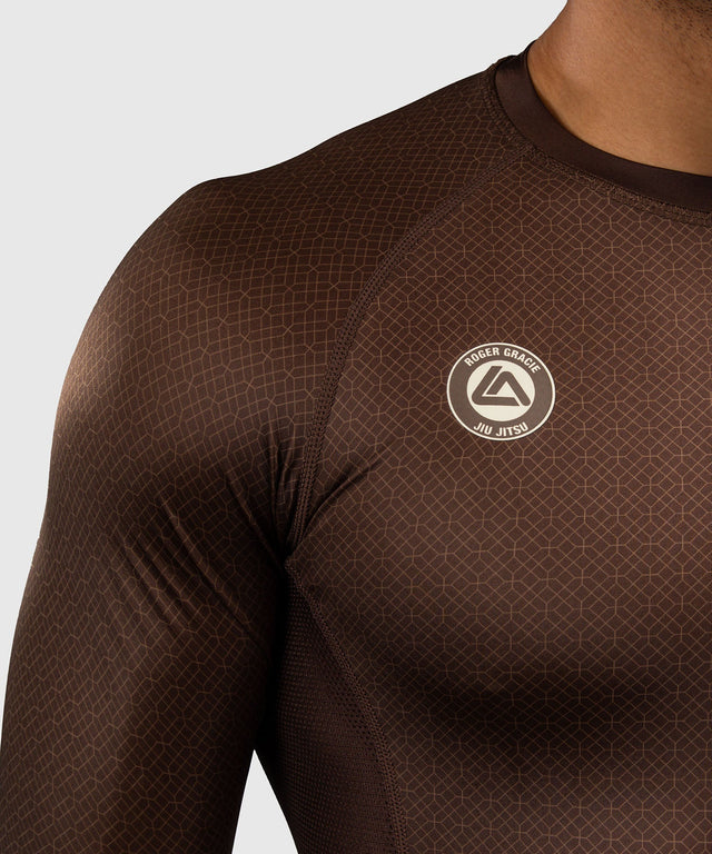 Venum Rashguard x Roger Gracie Academy Lange Ärmel – Dunkelbraun