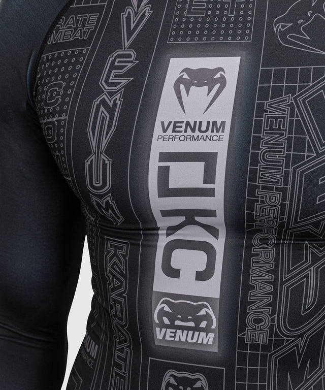Venum Rashguard Karate Combat Dlouhé rukávy - Černá/Šedá