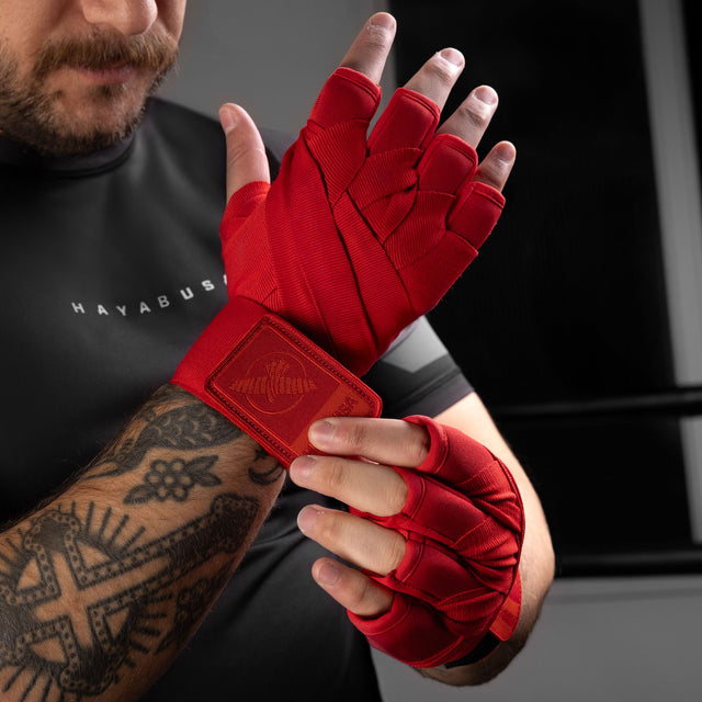 Hayabusa Håndbind Knuckle Guard – Rød
