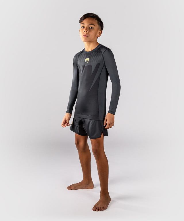 Rashguard Venum Attack Maniche Lunghe Bambini – Nero/Oro