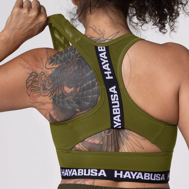 Hayabusa Sport BH Crossback til kvinder - Oliven