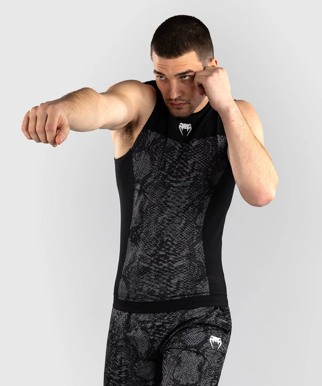 Venum Rashguard uden ærmer G-Fit Scales – Sort/Grå
