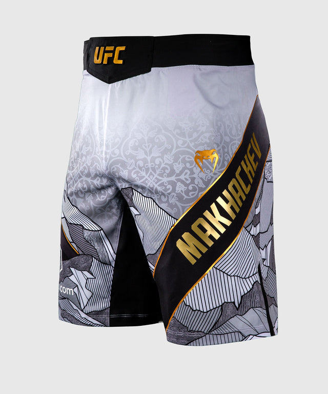Spodenki MMA UFC Venum Islam Makhachev – Białe/Czarne