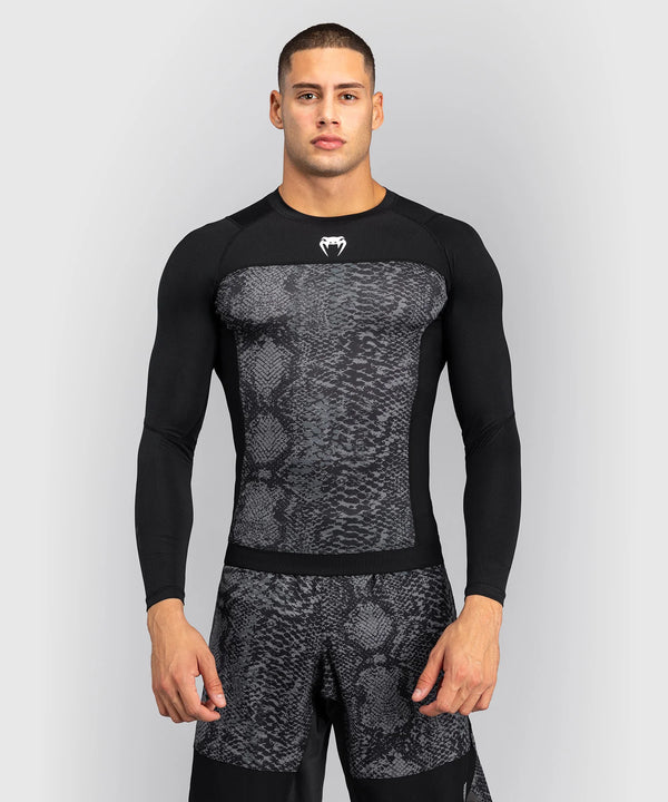 Venum Rashguard Langarm G-Fit Scales – Schwarz/Grau