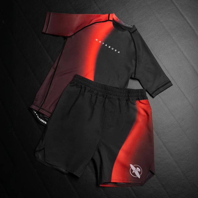 Rashguard Hayabusa Apex Nova manches courtes enfant - Rouge