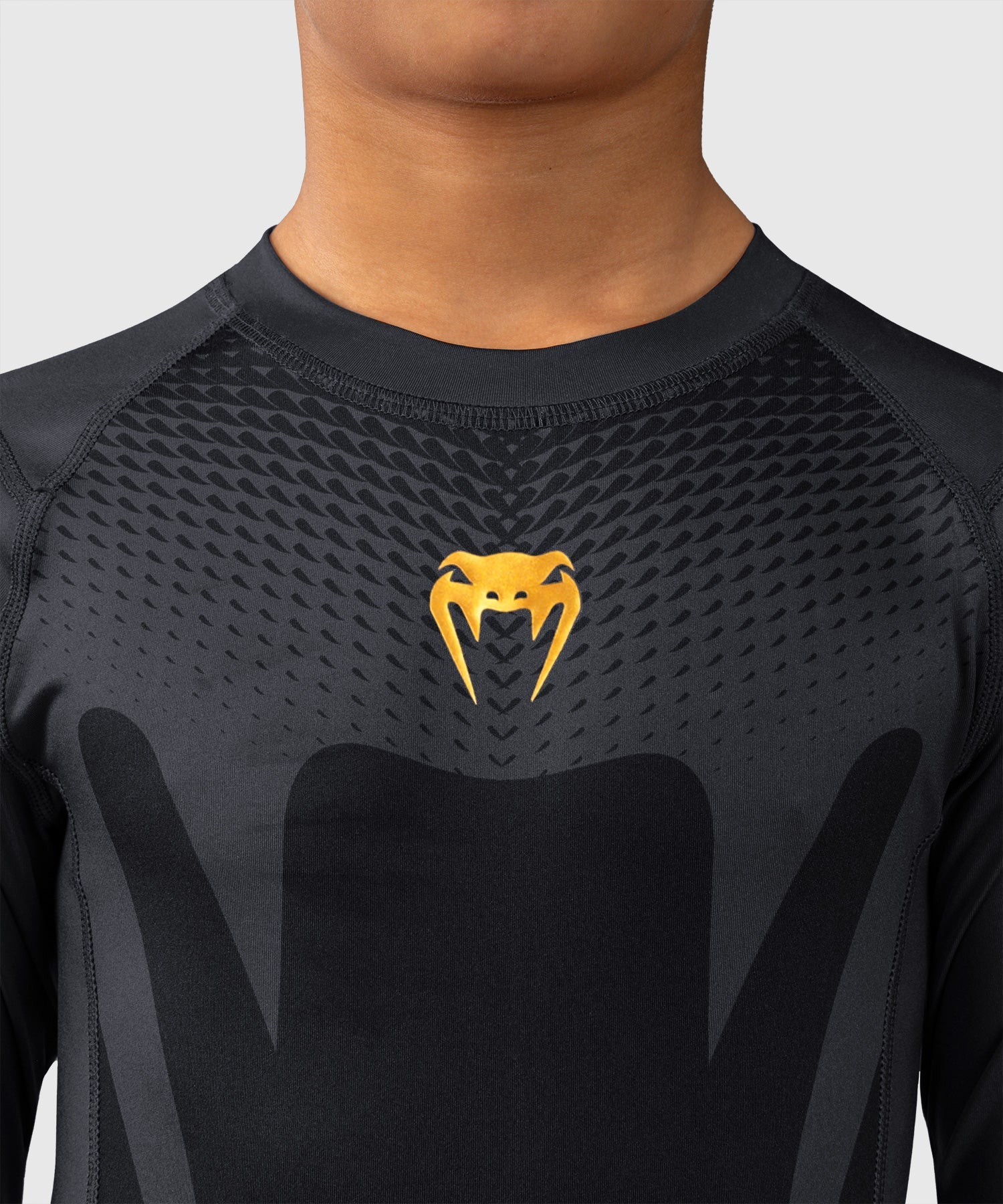 Venum Attack Rashguard Korte Mouwen Kinder – Schwarz/Gold
