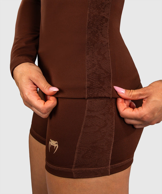 Rashguard cu mâneci lungi Venum Viper pentru femei – Maro