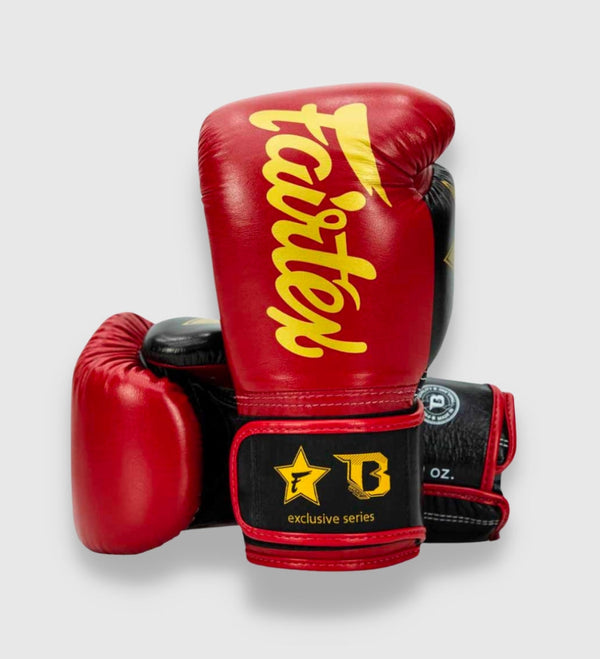 Fairtex Boxhandschuhe FXB V2 – Rot/Schwarz/Gold